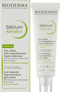 Sebium Kerato+ гель-крем 30мл Bioderma &mdash; фото упаковки | аптека Добрий Доктор