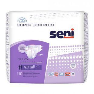 Підгузки SUPER SENI PLUS Small (1) 10 шт &mdash; фото упаковки | аптека Добрий Доктор