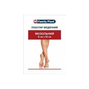 Пластир мозольний 6*10 см Family Plast 1 штука &mdash; фото упаковки | аптека Добрый Доктор