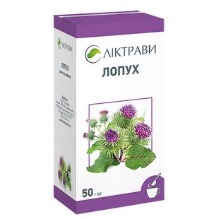 Лопуха корінь 50 гр &mdash; фото упаковки | аптека Добрий Доктор