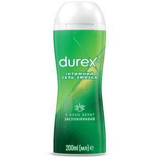 Гель змазка Durex Play massage 2 в 1 Aloe Vera 200 мл &mdash; фото упаковки | аптека Добрий Доктор