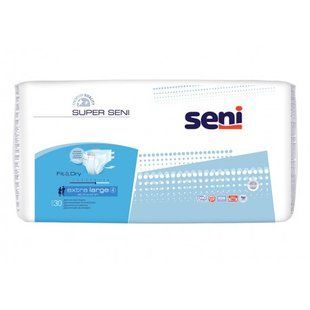 Підгузки SUPER SENI Extra Large 4 30 шт &mdash; фото упаковки | аптека Добрий Доктор