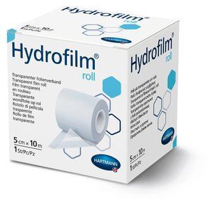 Пов'язка плівкова прозора Гідрофілм РОЛ Hydrofilm Roll 5см*10м 1 шт &mdash; фото упаковки | аптека Добрий Доктор
