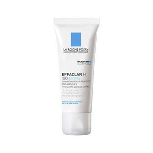Крем La Roche-Posay Effaclar H Iso-Biome інтенсивний заспокійливий зволожуючий для зневодненої чутливої шкіри, схильної до недосконалостей, 40 мл &mdash; фото упаковки | аптека Добрий Доктор