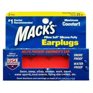 Беруші MACKS PillowSoft Силіконові Помаранчеві 2 пари 22Дб &mdash; фото упаковки | аптека Добрий Доктор