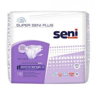 Підгузки SUPER SENI PLUS Extra Large (4) 10 шт &mdash; фото упаковки | аптека Добрий Доктор