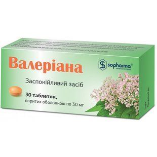 Валеріана 30 мг таблетки №30 шт &mdash; фото упаковки | аптека Добрий Доктор
