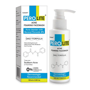 Перолайт засіб для вмивання 100 мл з бензоїл пероксидом 3% PEROLITE FACEWASH 3% &mdash; фото упаковки | аптека Добрый Доктор